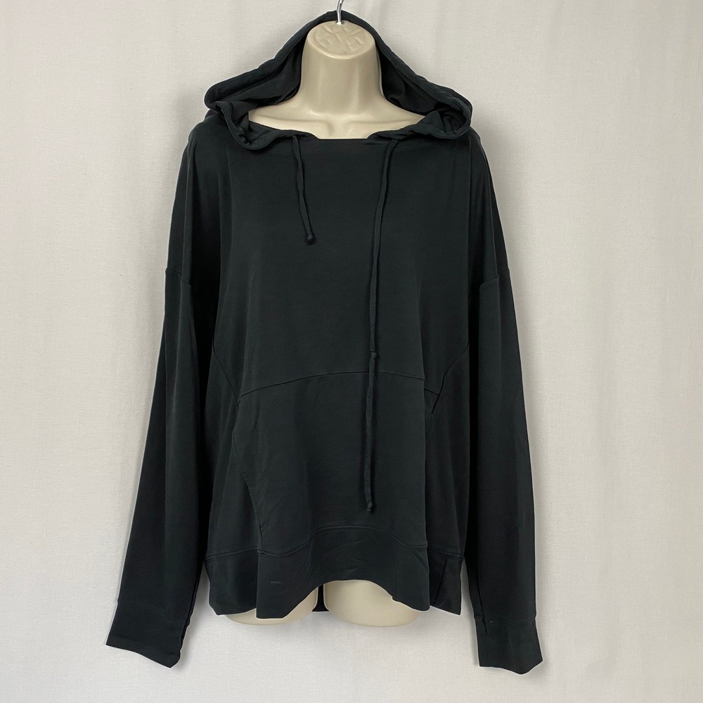 Fabletics Hoodie Pullover Modal Sweatshirt Womens L Black Athleisure Gorpcore